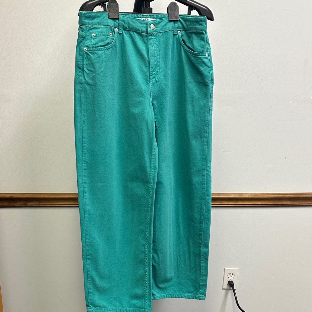 NA-KD Teal Loose Jeans